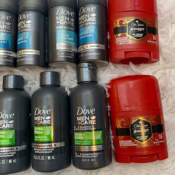 SOLD Men’s Travel Size Personal Care Bundle | Dove | Old Spice | NWT | 11 pieces - Picture 2 of 3